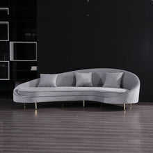 Load image into Gallery viewer, U-BEST New modern style velvet L sharp corner sofa with matel foot for wedding furniture