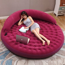 Load image into Gallery viewer, Round Double Folding Inflatable Sofa Bed Single Lazy Sofa Cushion Bed Increase Creative Home Living Room Recliner Sala
