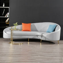 Load image into Gallery viewer, U-BEST New modern style velvet L sharp corner sofa with matel foot for wedding furniture
