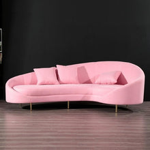 Load image into Gallery viewer, U-BEST New modern style velvet L sharp corner sofa with matel foot for wedding furniture
