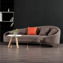 Load image into Gallery viewer, U-BEST New modern style velvet L sharp corner sofa with matel foot for wedding furniture
